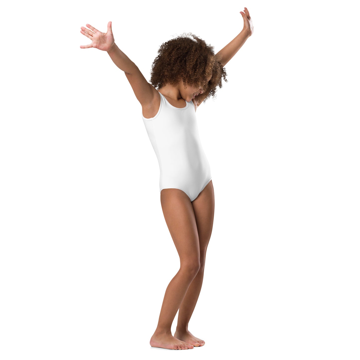 Girls White Buttery Soft Leotard