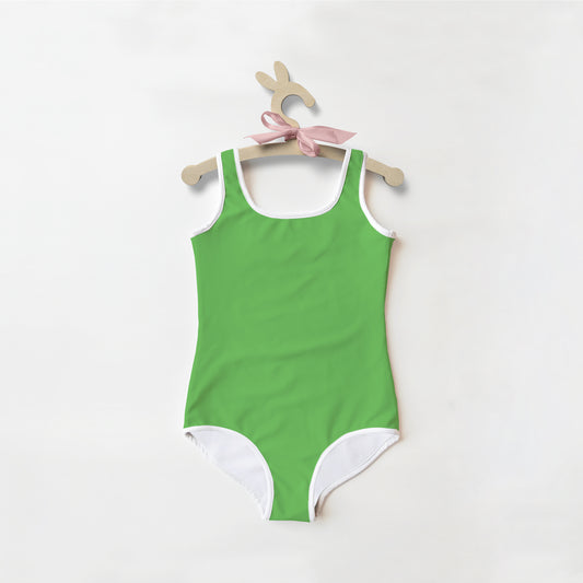 Girls Buttery Soft Green Swimsuit