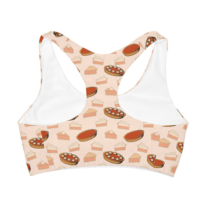 Girls Pumpkin Pie Thanksgiving Sports Bra