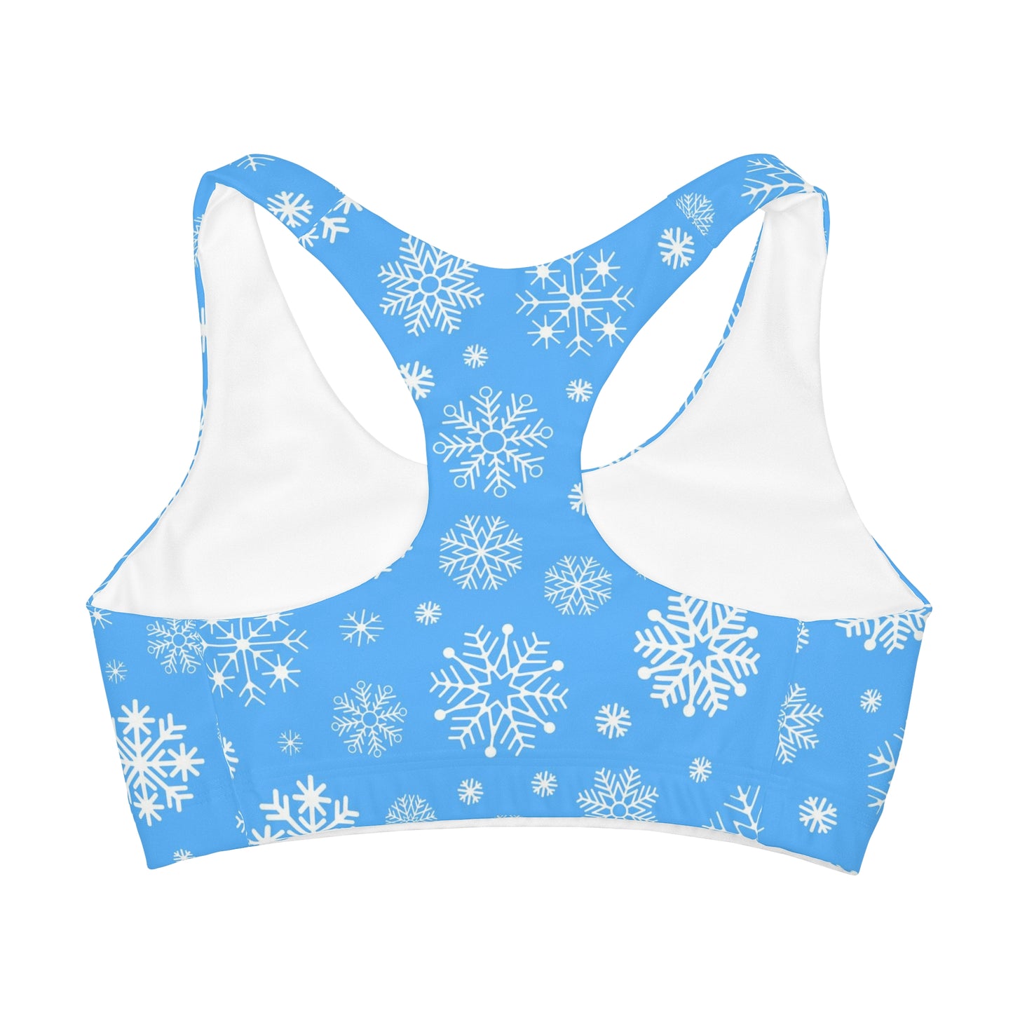 Girls Christmas Snowflakes Sports Bra