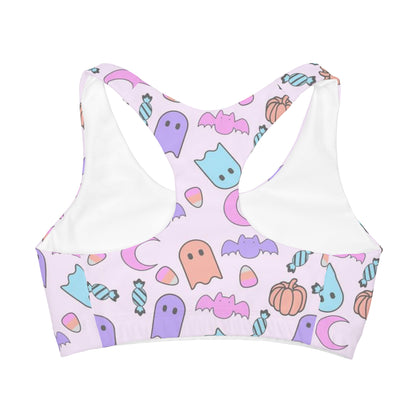 Girls Ghost Halloween Sports Bra