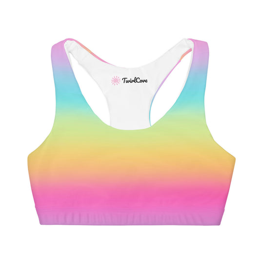 Girls Bright Rainbow Sports Bra