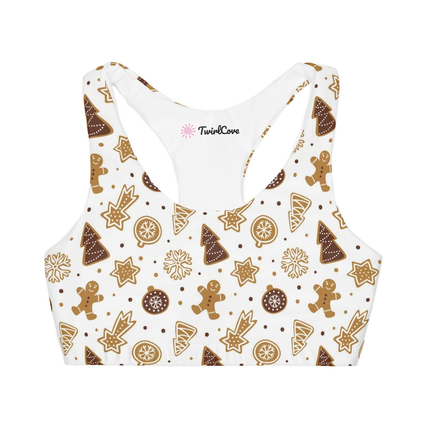 Girls Gingerbread Cookies Christmas Sports Bra