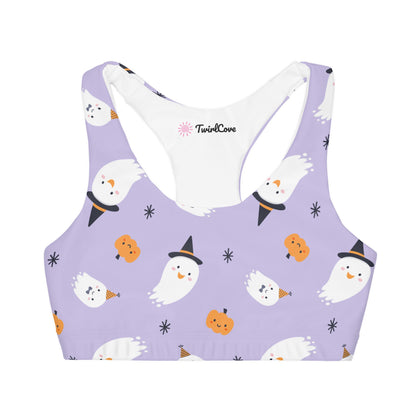 Girls Ghost Witch Sports Bra