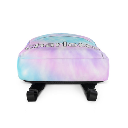 Girls Custom Name Faux Tie Dye Backpack