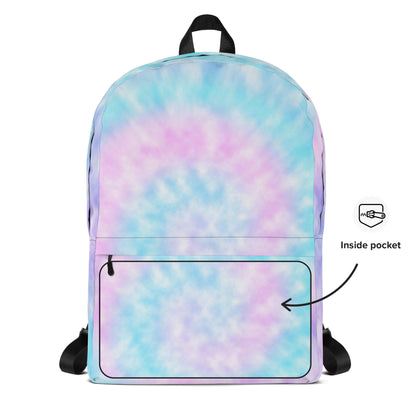 Girls Custom Name Faux Tie Dye Backpack