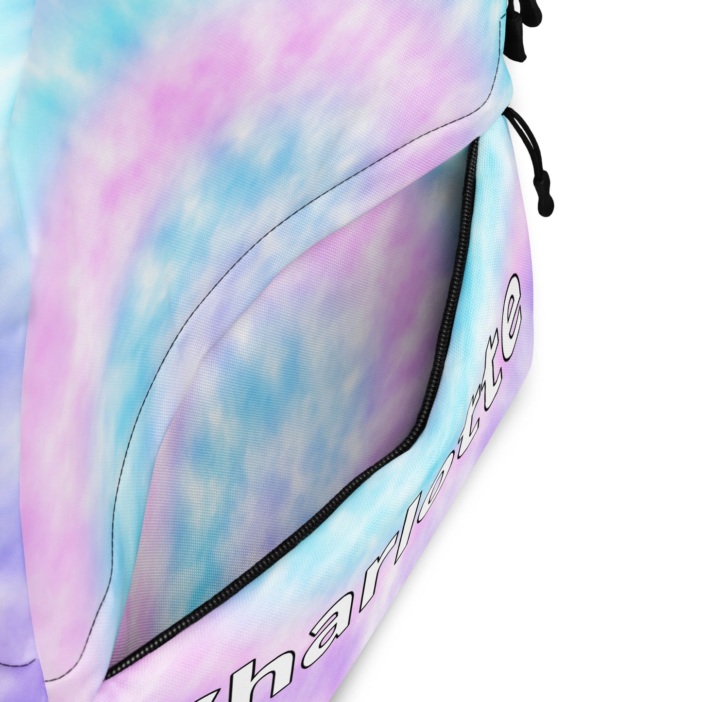 Girls Custom Name Faux Tie Dye Backpack