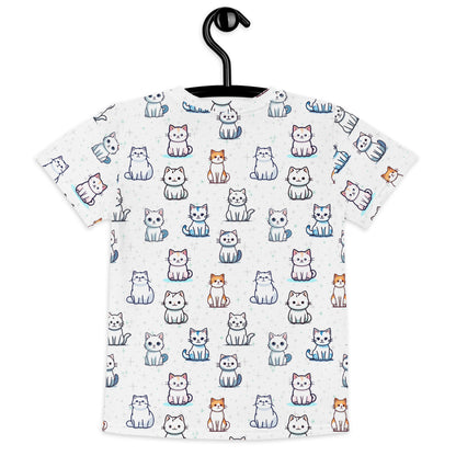 Girls Cat Pattern T-Shirt