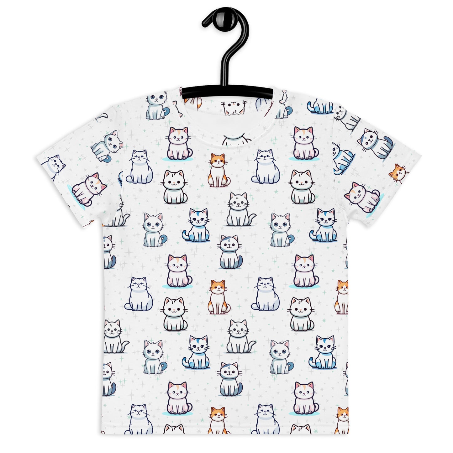 Girls Cat Pattern T-Shirt