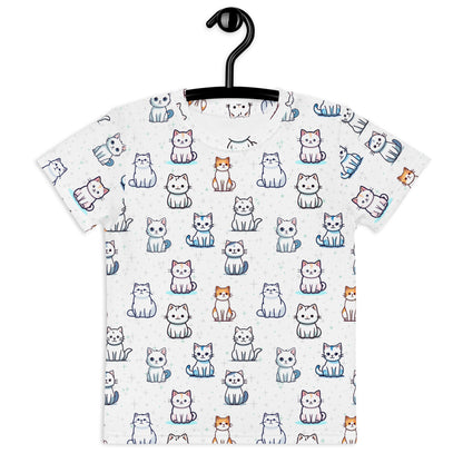 Girls Cat Pattern T-Shirt