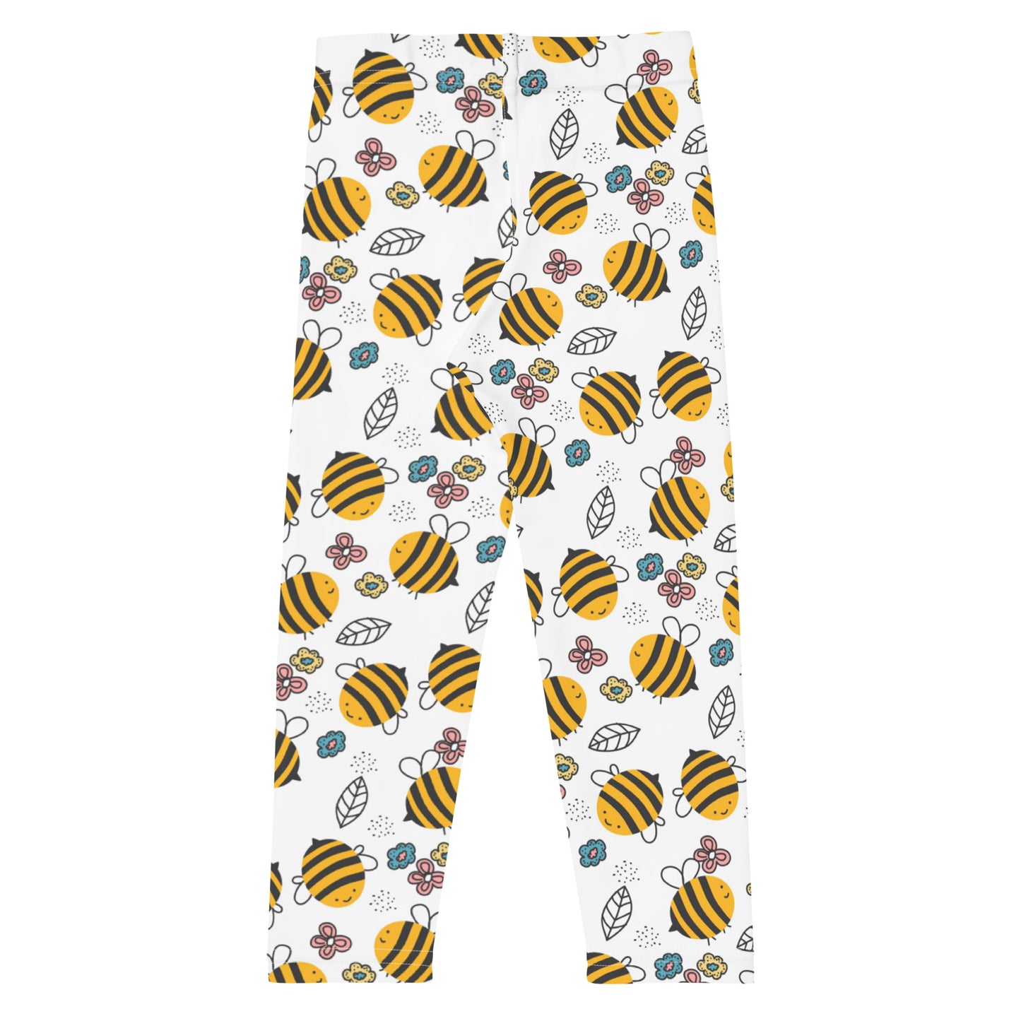 Girls Happy Yellow Bees Leggings