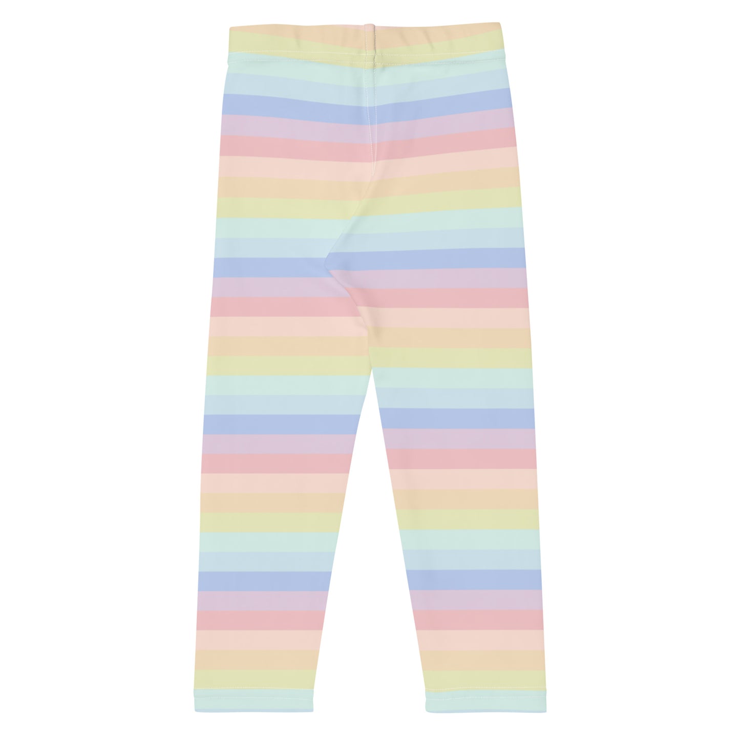 Girls Striped Rainbow Pastel Leggings