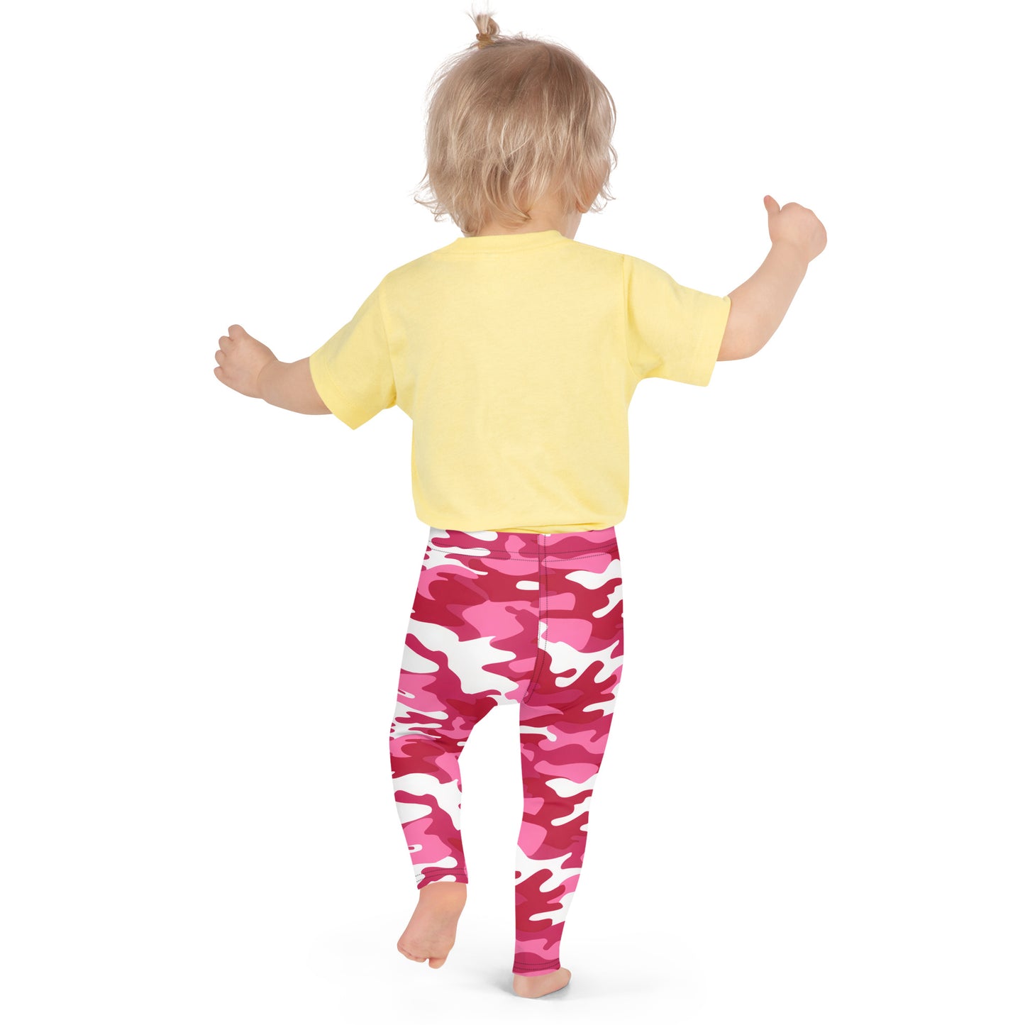 Girls Pink Camouflage Leggings