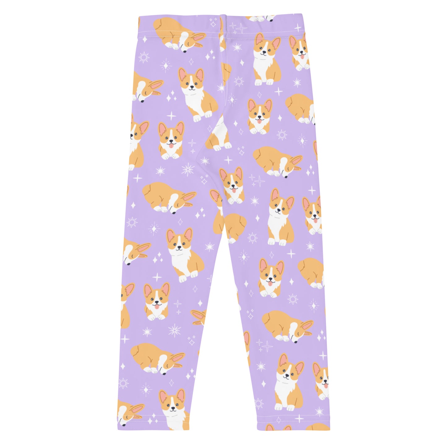 Girls Purple Corgi Dog Buttery Soft Leggings