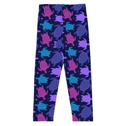 Girls Purple Turtles Buttery Soft Leggings