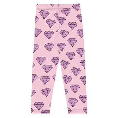 Girls Purple Diamonds Buttery Soft Leggings