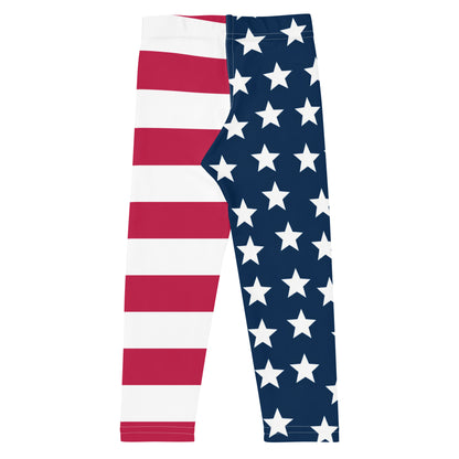 Kids American Flag Leggings – Buttery Soft, Stretchy, and Perfect for Toddlers & Youth