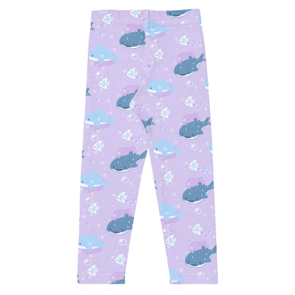 Girls Purple Whale Shark Buttery Soft Leggings