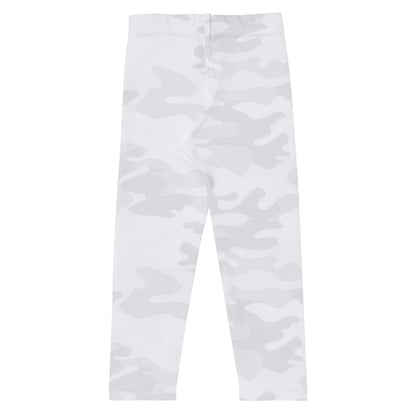 Kids White Camouflage Buttery Soft Leggings