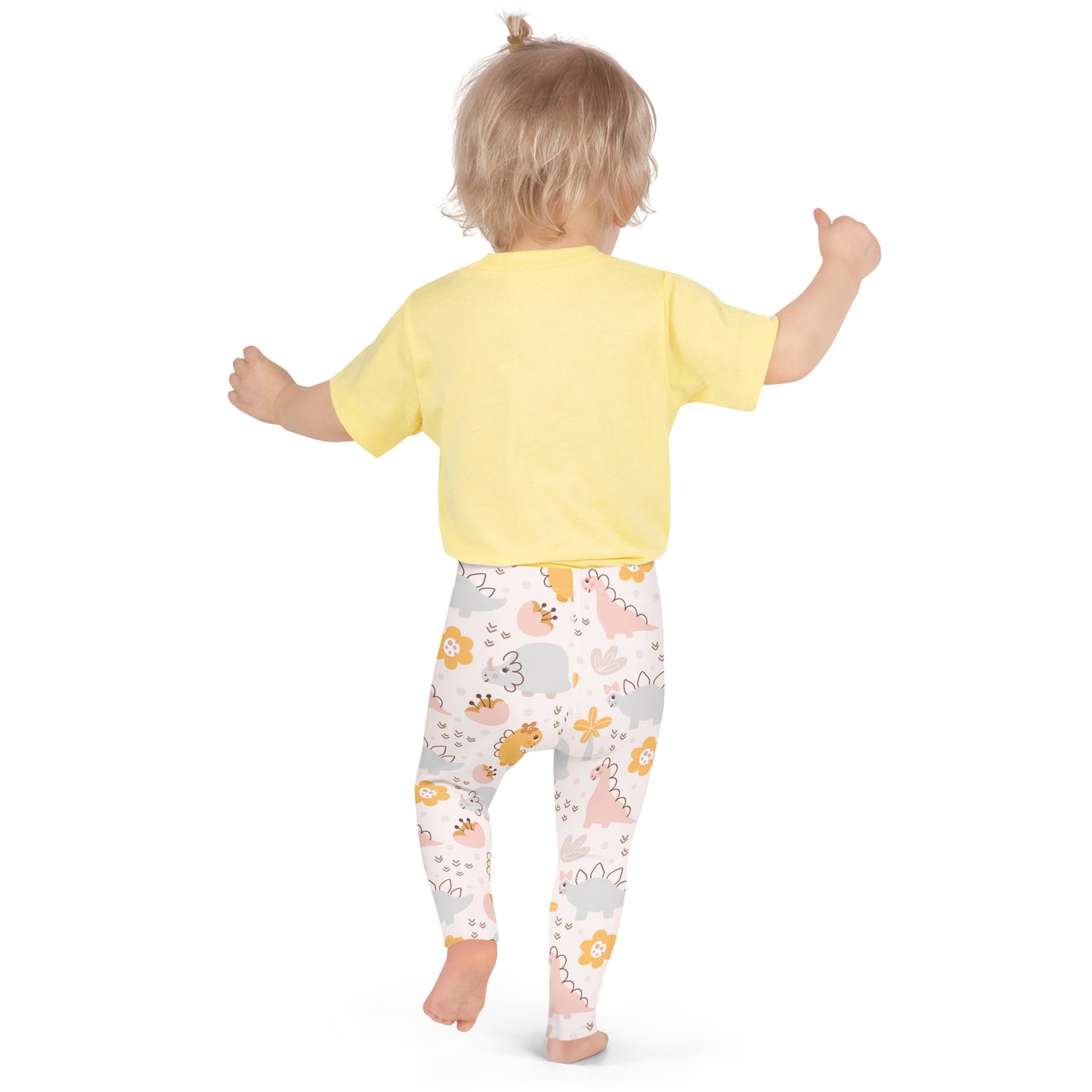 Girls Floral Dinosaur Buttery Soft Leggings