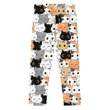 Girls Cat Face Leggings