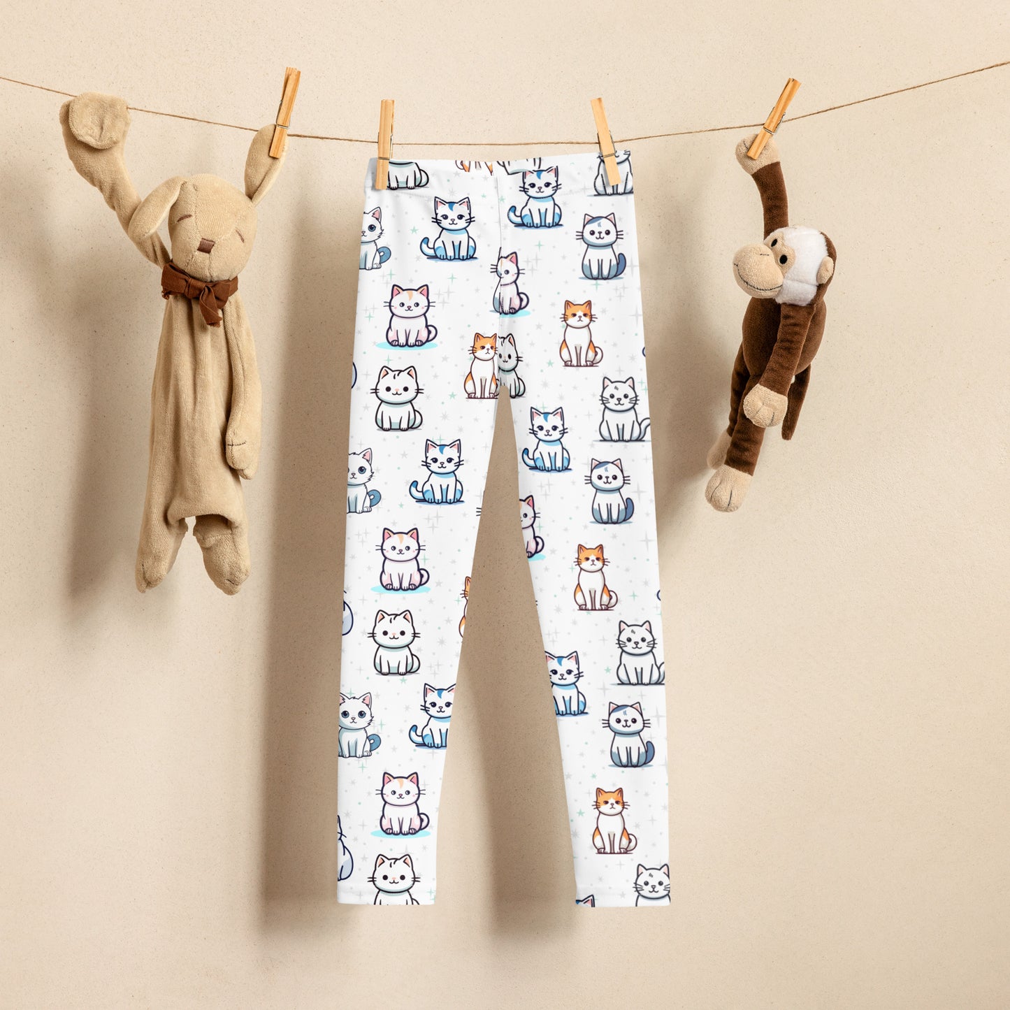 Girls Cats Pattern Leggings