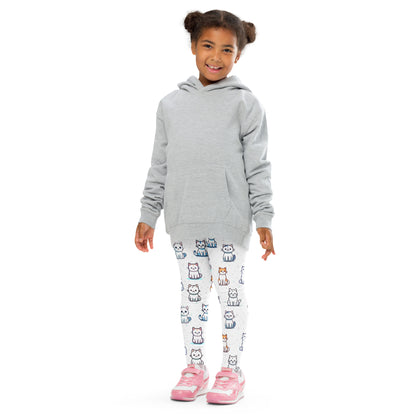 Girls Cats Pattern Buttery Soft Leggings