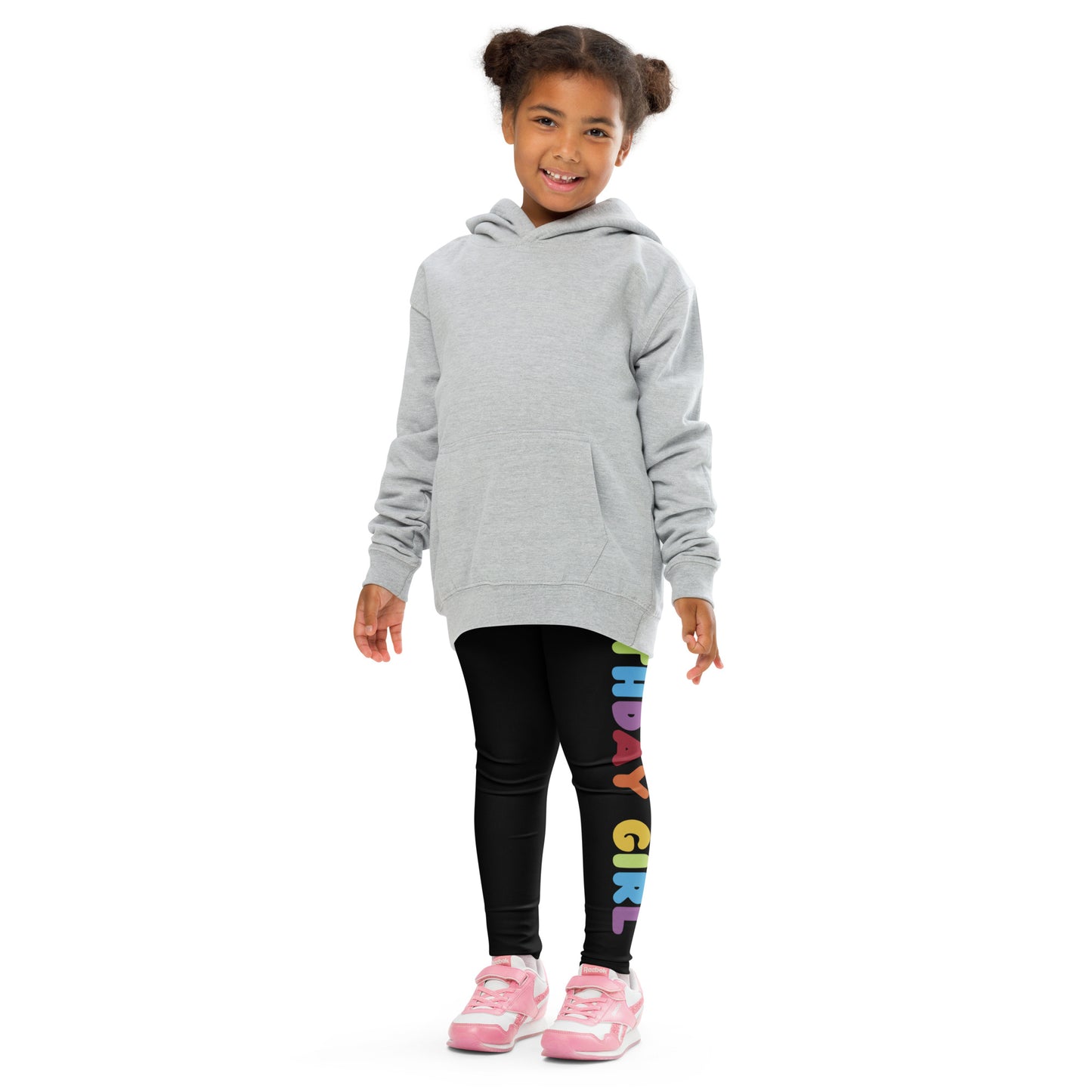 Birthday Girl Rainbow Text Leggings