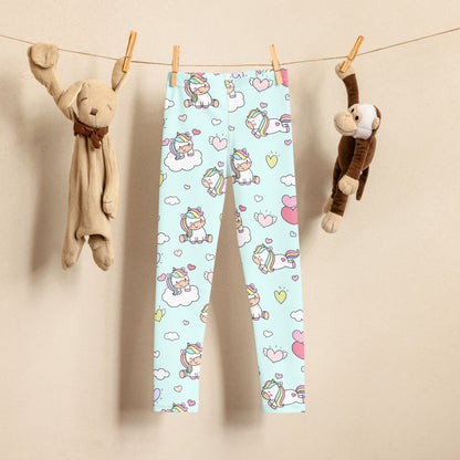 Girls Unicorn Hearts Leggings