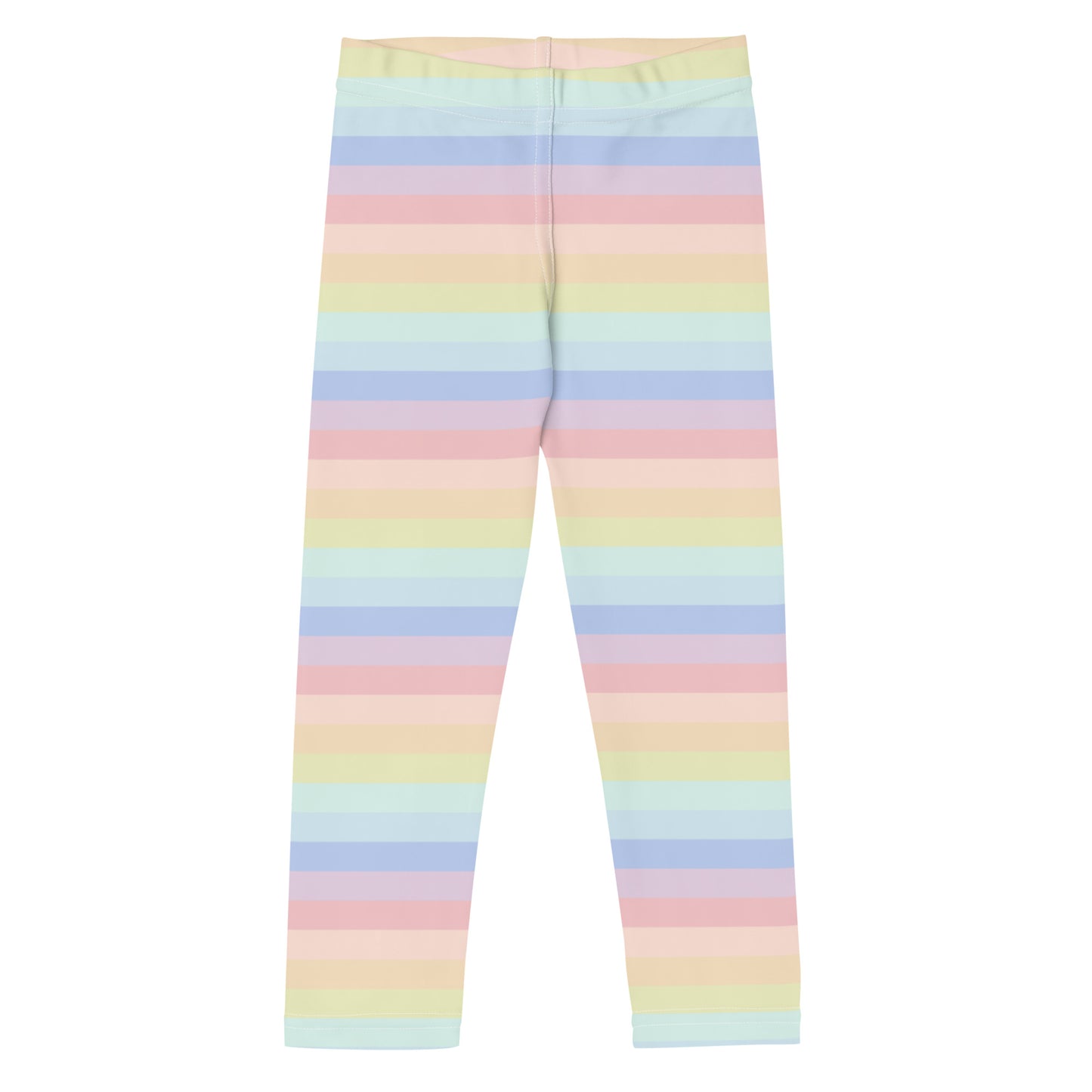 Girls Striped Rainbow Pastel Leggings