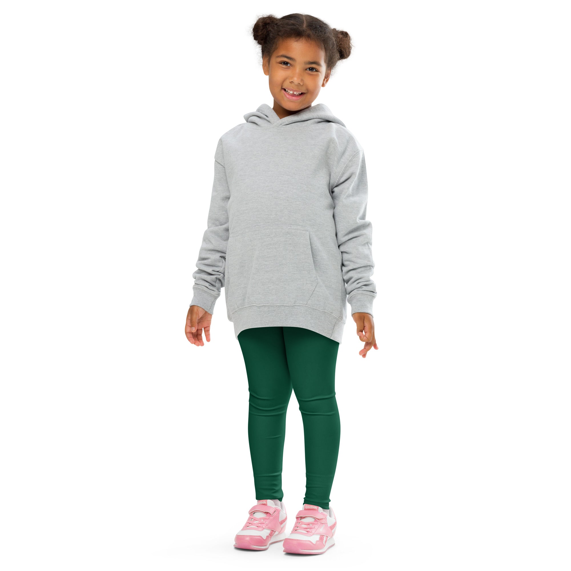 Kids Buttery Soft Dark Green Leggings TwirlCove