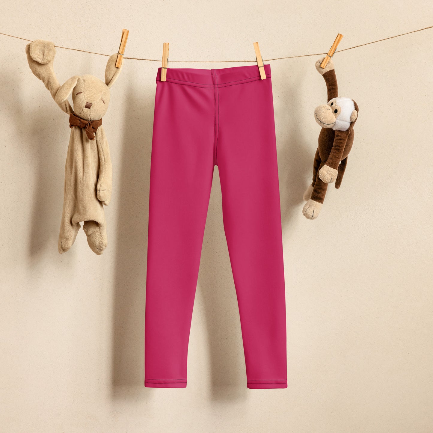 Kids Buttery Soft Rose Red Leggings