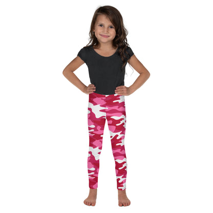 Girls Pink Camouflage Leggings