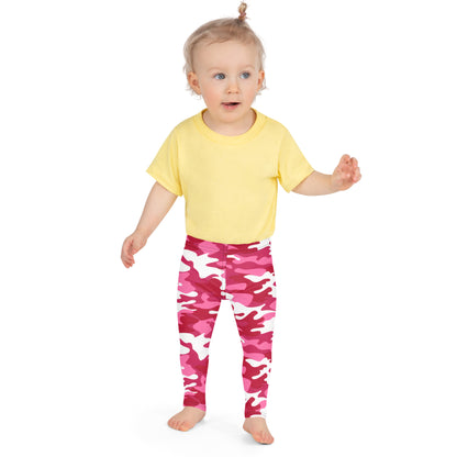 Girls Pink Camouflage Leggings