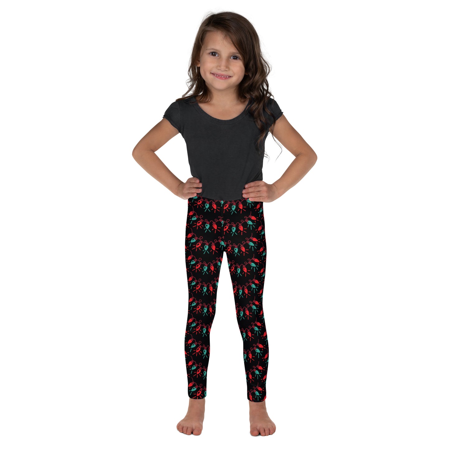 Girls Christmas Lights Leggings