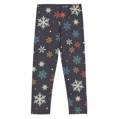 Girls Colorful Snowflakes Christmas Leggings