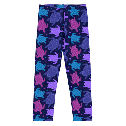 Girls Purple Turtles Buttery Soft Leggings