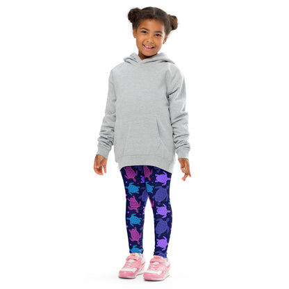 Girls Purple Turtles Buttery Soft Leggings