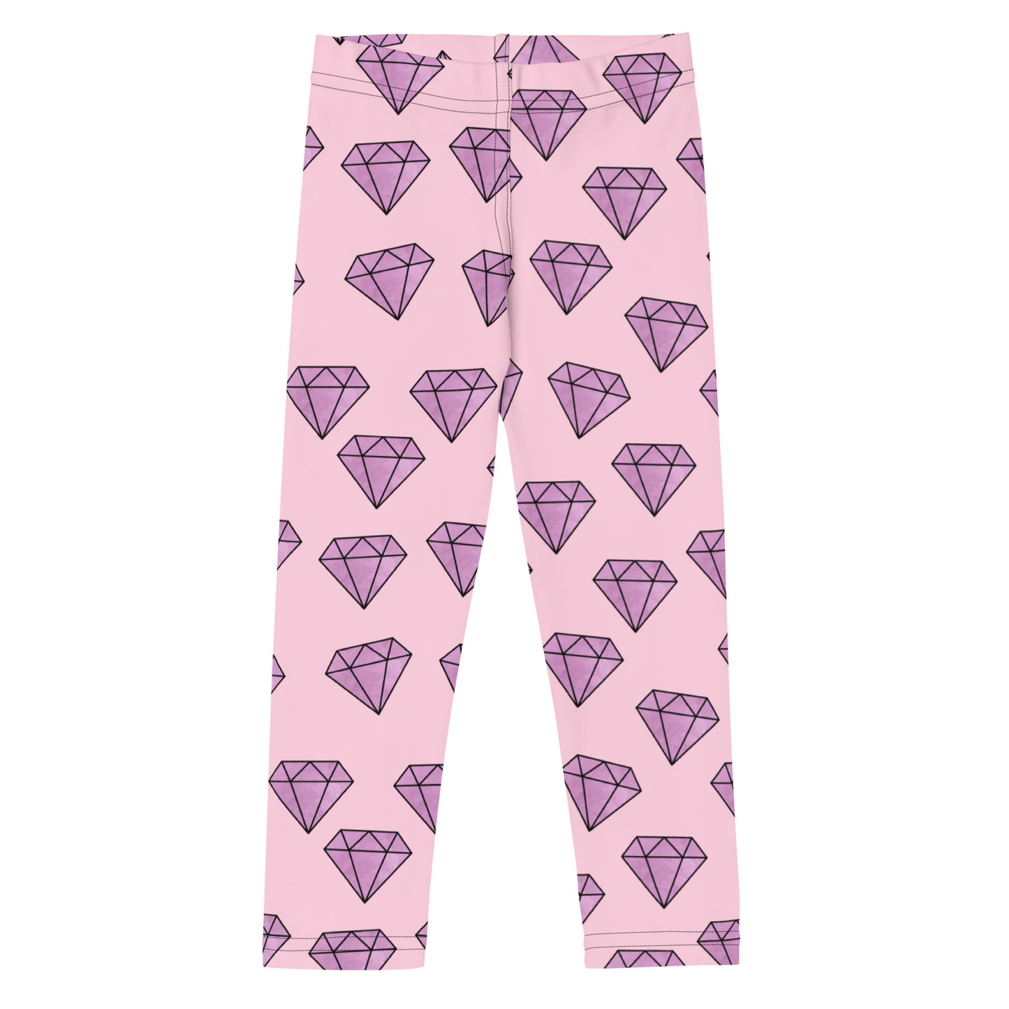 Girls Purple Diamonds Buttery Soft Leggings