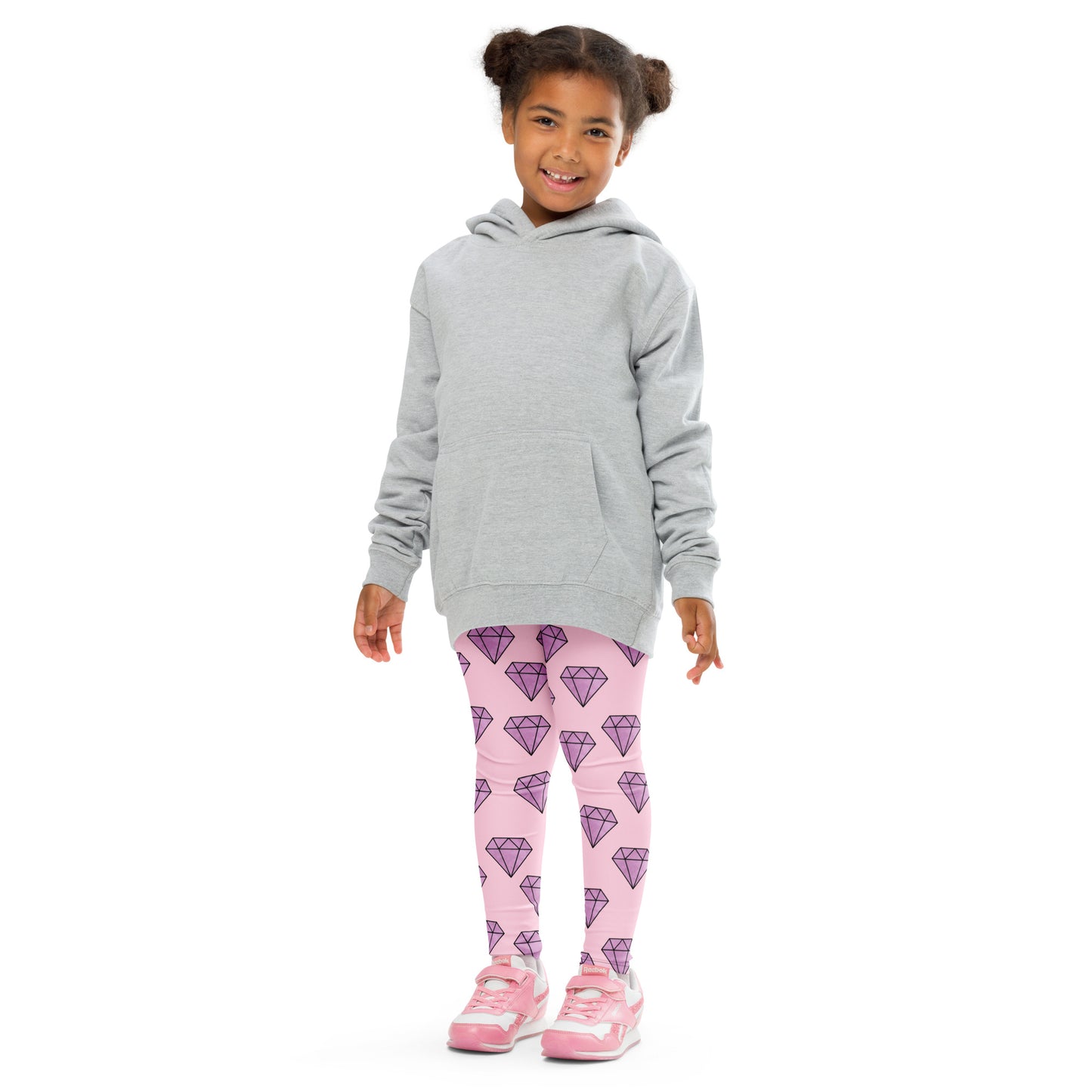 Girls Purple Diamonds Buttery Soft Leggings