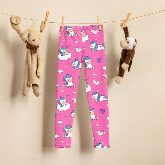 Girls Unicorn Hearts Buttery Soft Leggings