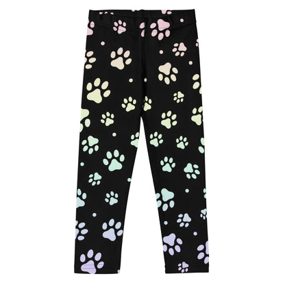 Girls Rainbow Paw Print Buttery Soft Leggings