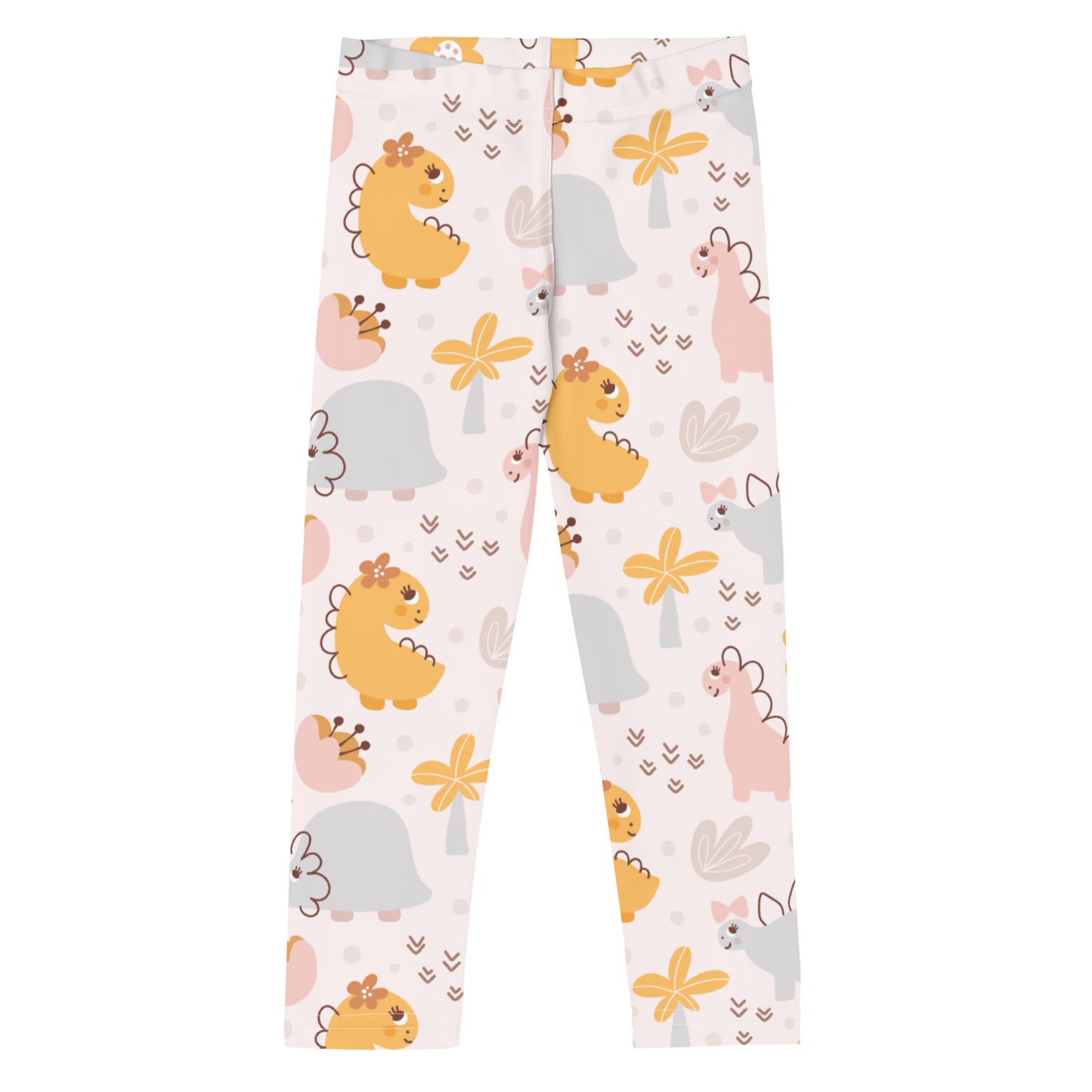 Girls Floral Dinosaur Buttery Soft Leggings