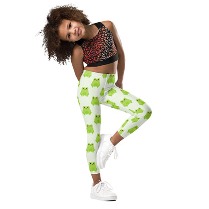 Kids Green Frog Buttery Soft Leggings