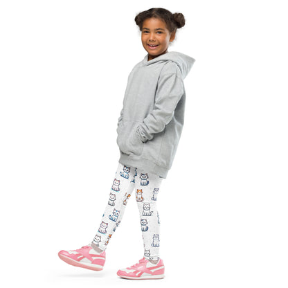 Girls Cats Pattern Buttery Soft Leggings