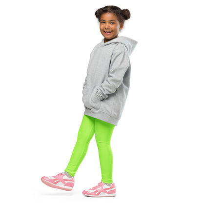 Kids Buttery Soft Lime Green Leggings