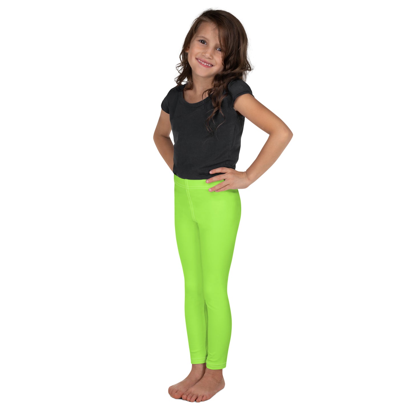 Kids Buttery Soft Lime Green Leggings