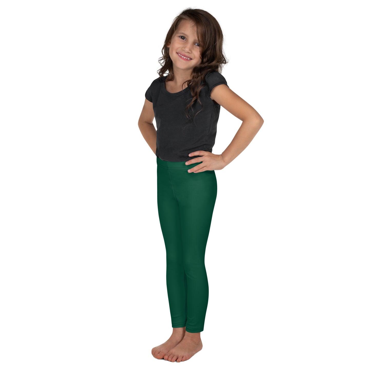 Kids Buttery Soft Dark Green Leggings