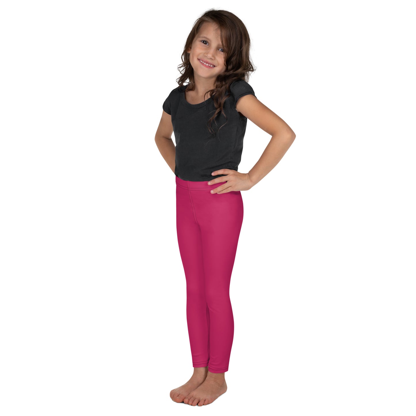 Girls Buttery Soft Rose Red Leggings