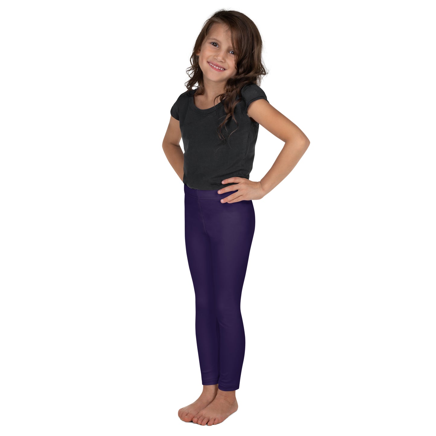 Girls Buttery Soft Dark Purple Leggings